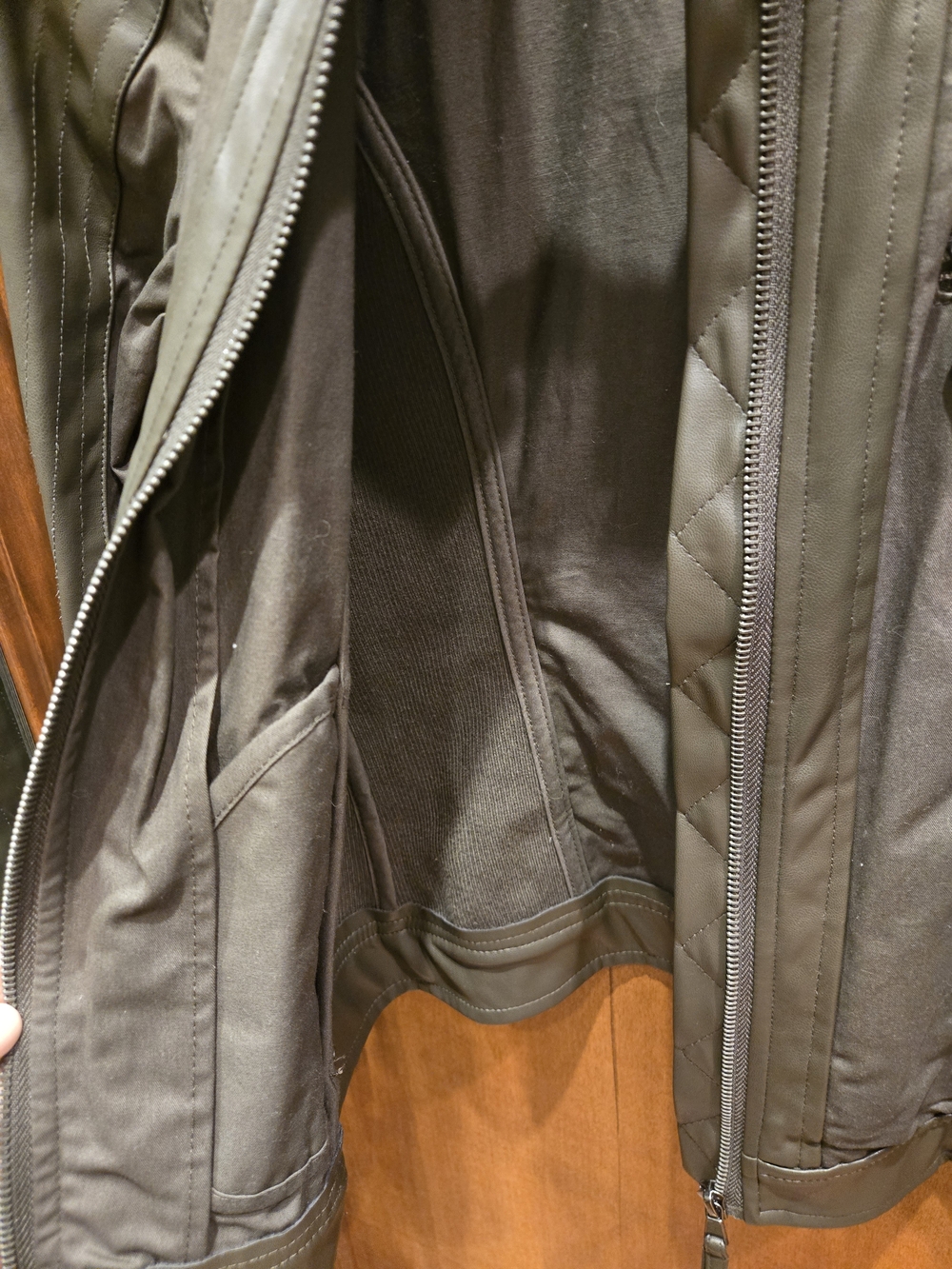 Ooh La La Olive Green Women's Moto Jacket - Picture 4 of 5